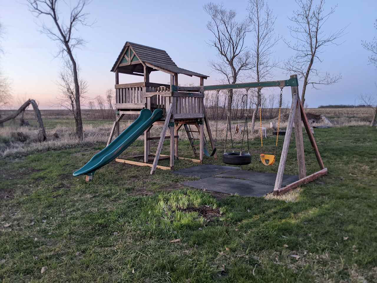 Added a used playset to camp to help entertain some of the younger campers. 
