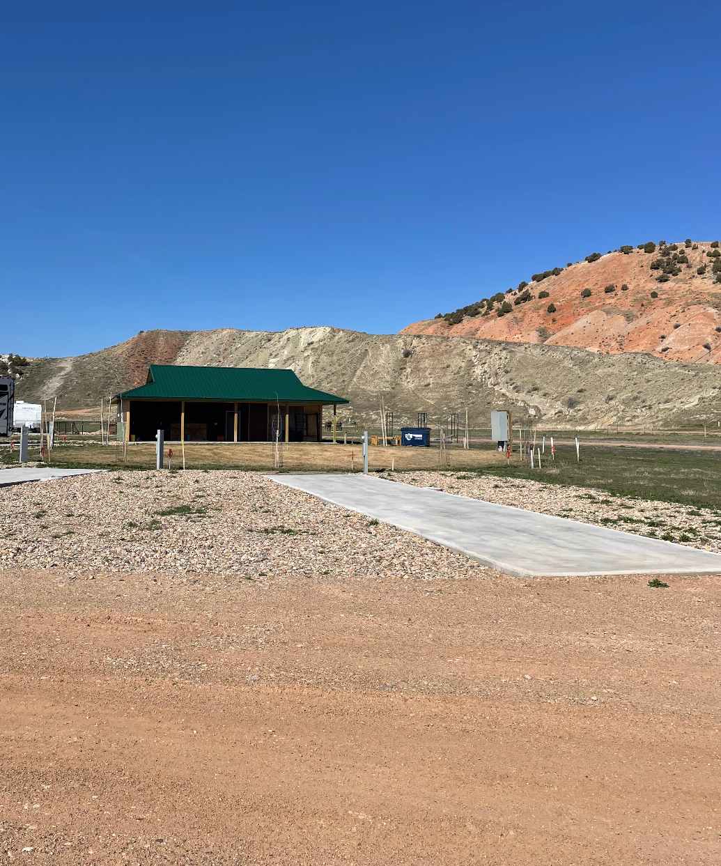 Concrete pad to park RV