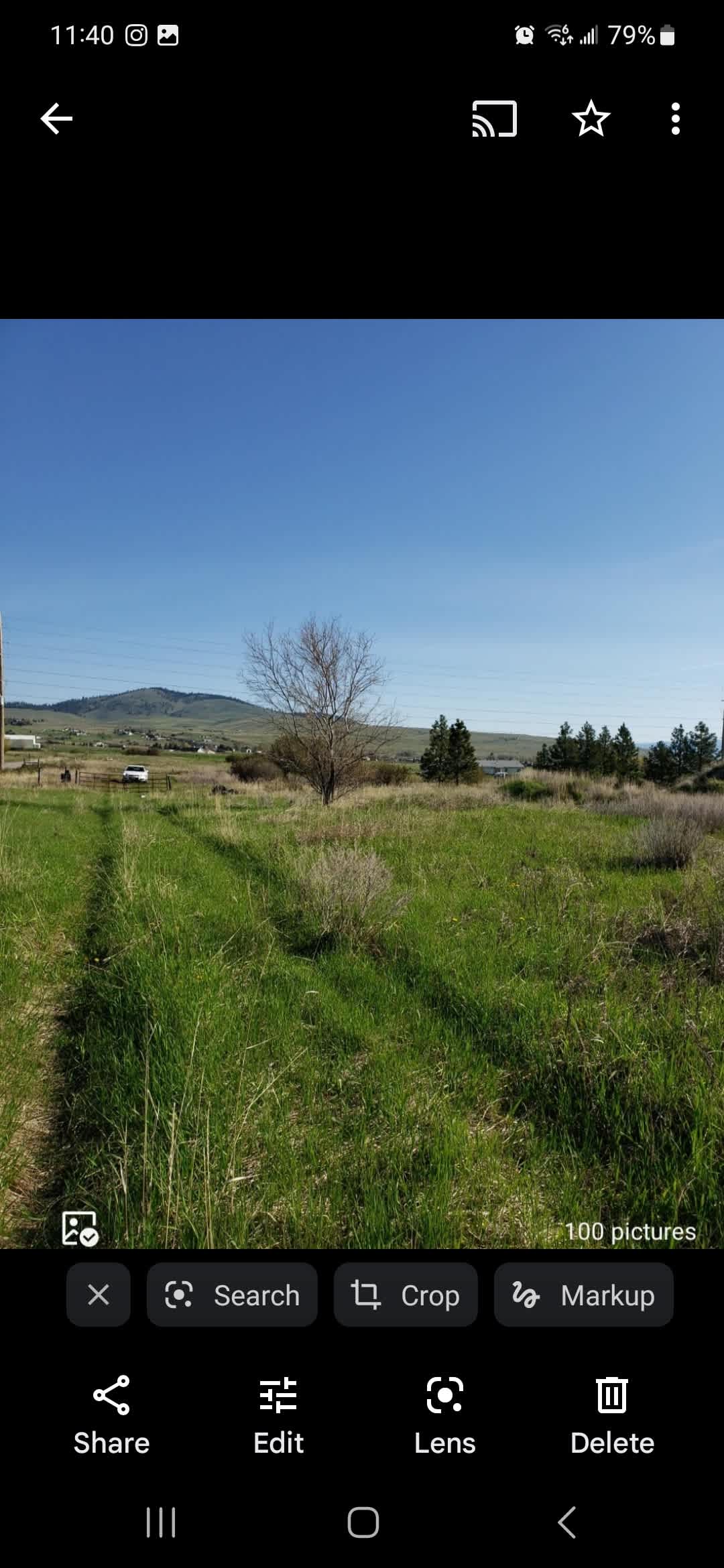 Driveway/pull-in as seen from inside the property
