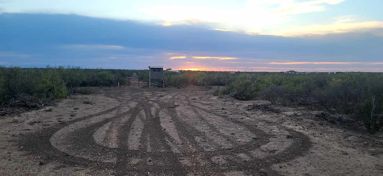 Rustic camp on the Mexican border