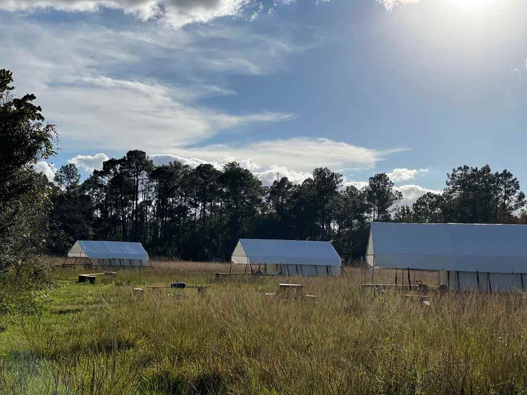 Off-Grid Eco Tent area. 