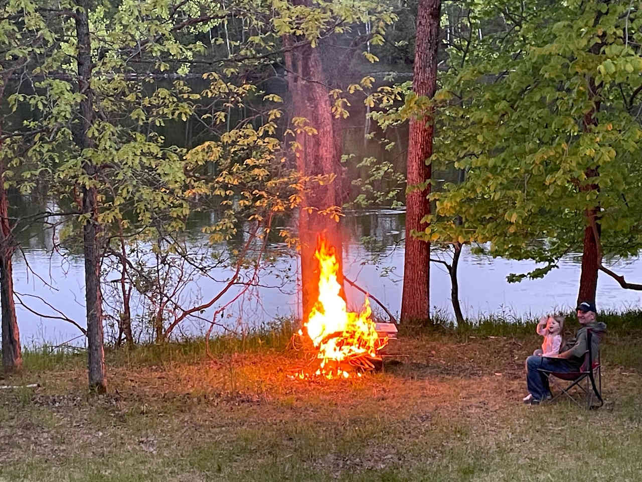 Bonfire at the river