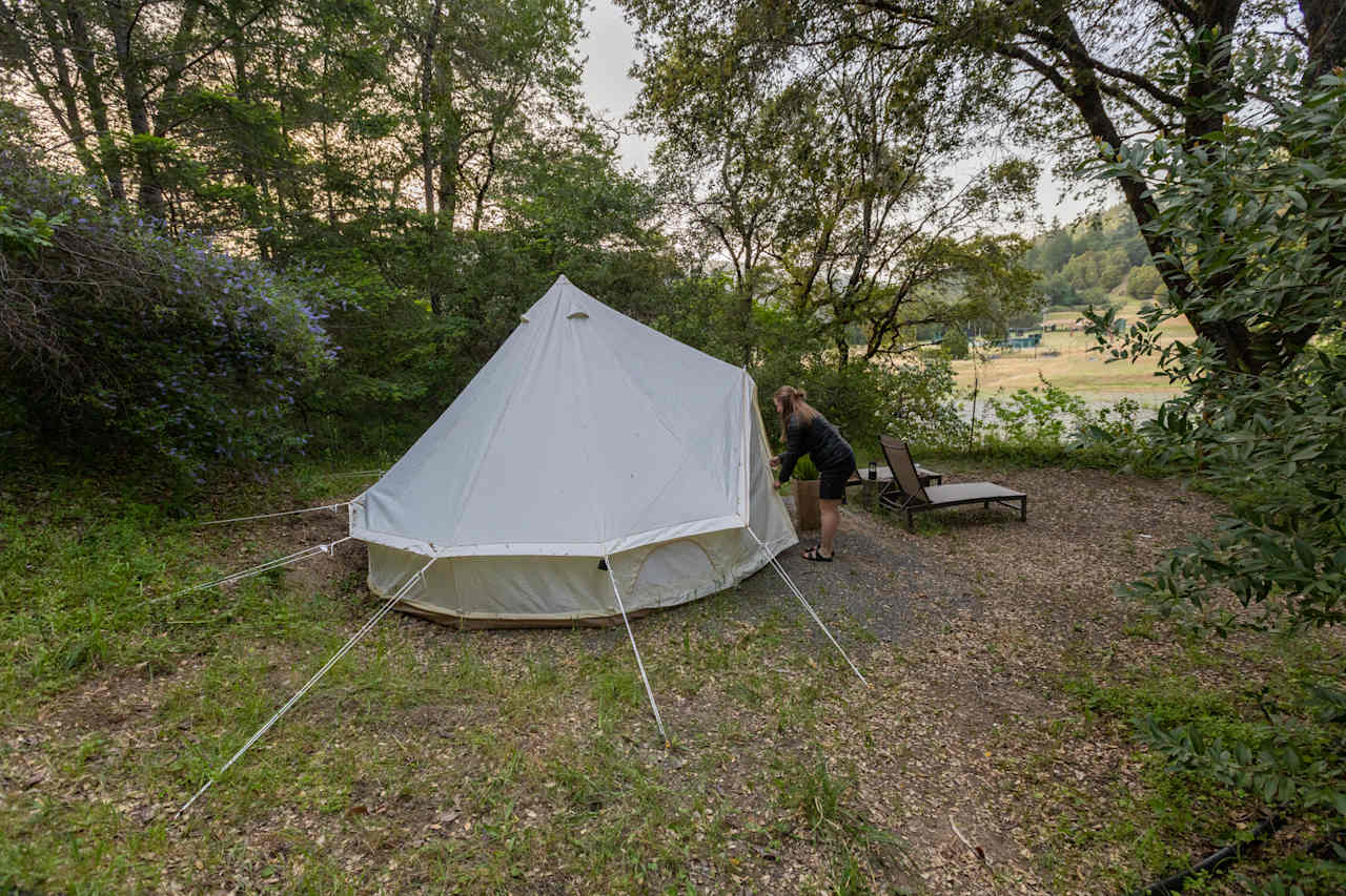 The Queen Yurt with its beautiful view!