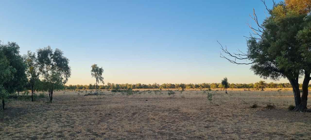 A large flat for a game of cricket or footy.