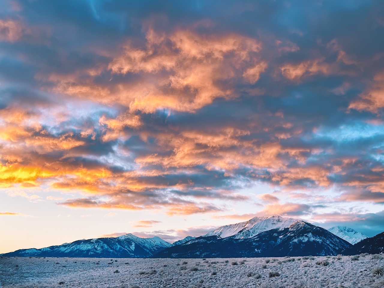 Winter sunrise views from the property 