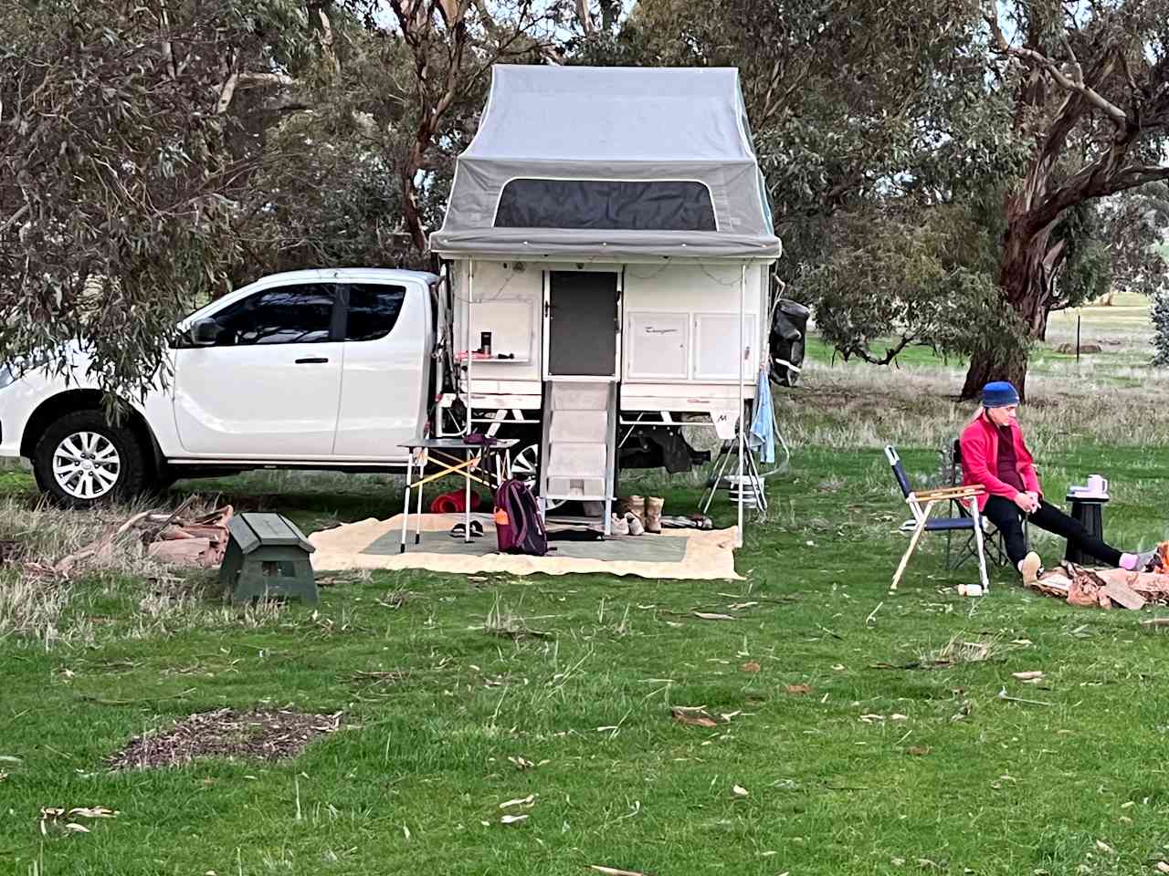 Campsite 2, quite sheltered