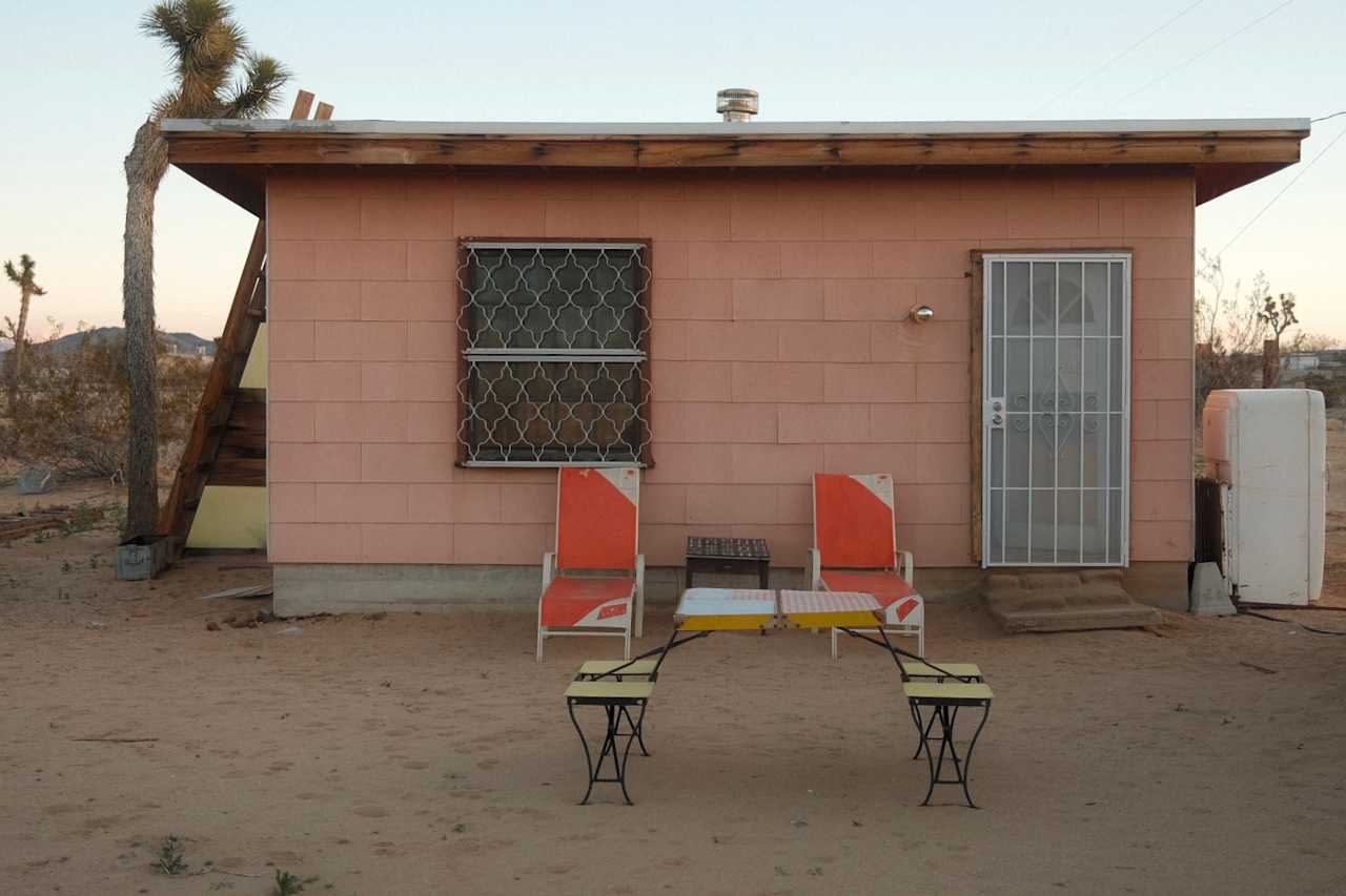 pink homestead cabin