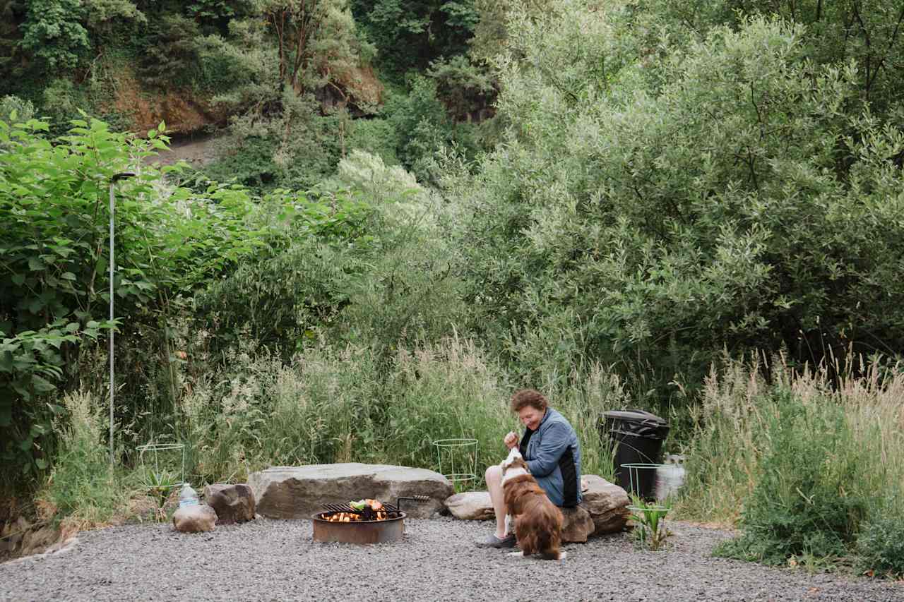 Where there's food grilling there's a pup!