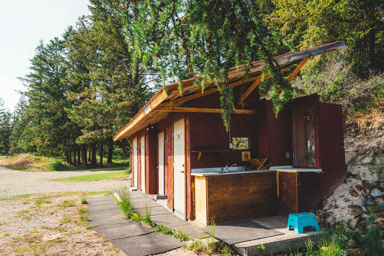 The shower/washroom building.