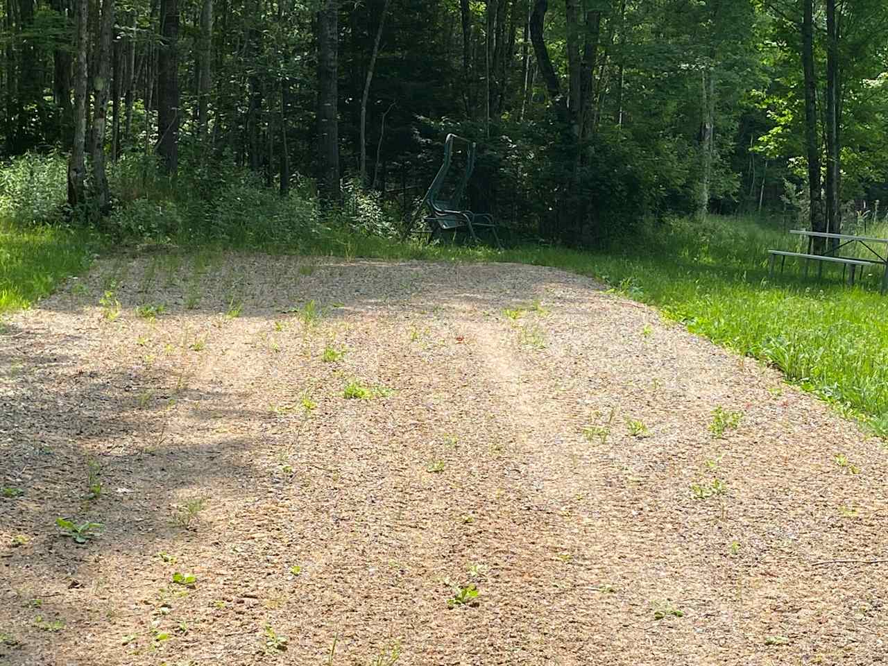 View of rear of camper pad