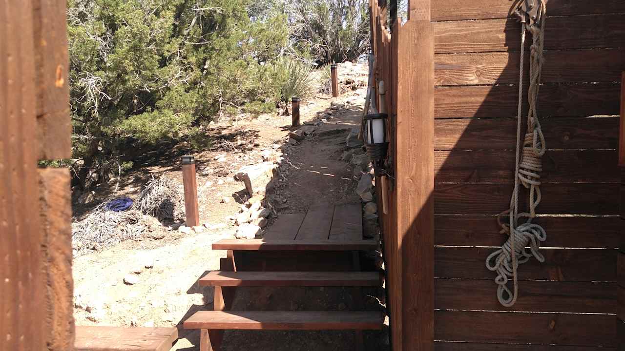 Stairway that leads back to the Star Gaze campsite 