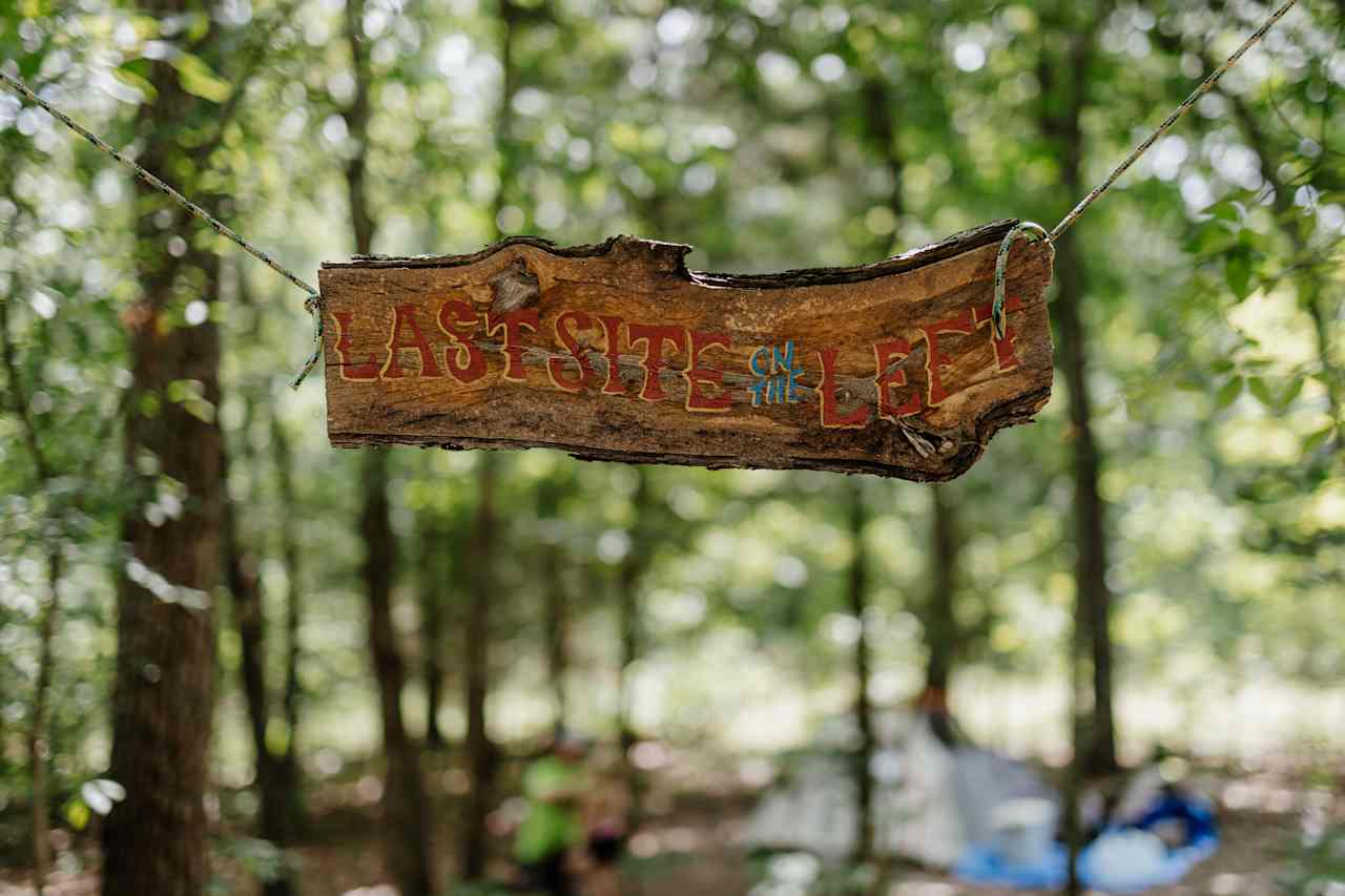 The signs at the campsite are so cool! 