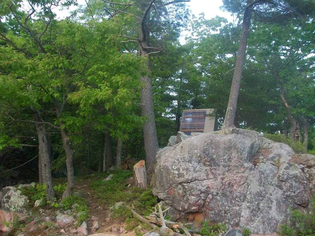 Looking at the island from the west side dock