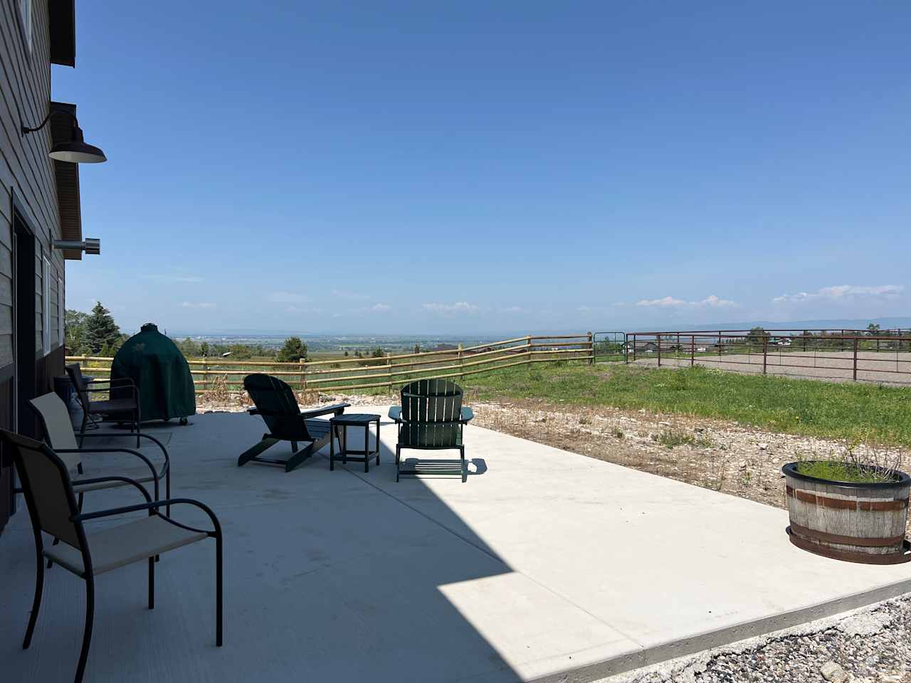 Patio located just behind campsite. Patio is north facing which makes it a great place to relax in the shade on hot summer days.