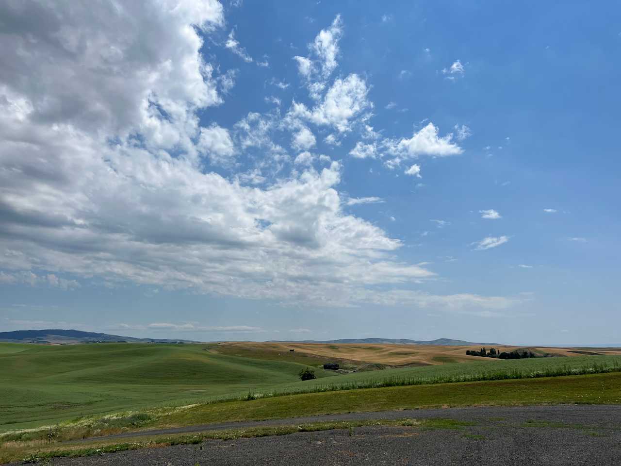 View of Paradise Ridge and surrounding fields. 