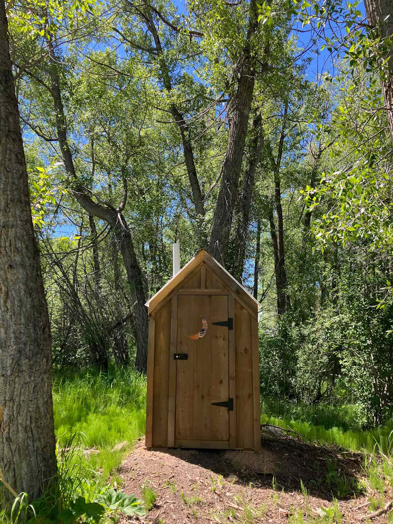 Classy outhouse with composting toilet