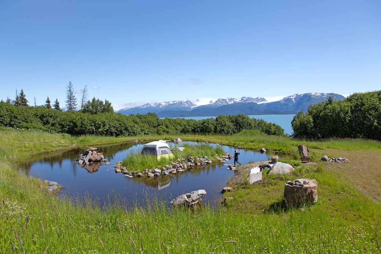 Pond tent site with spectacular views!