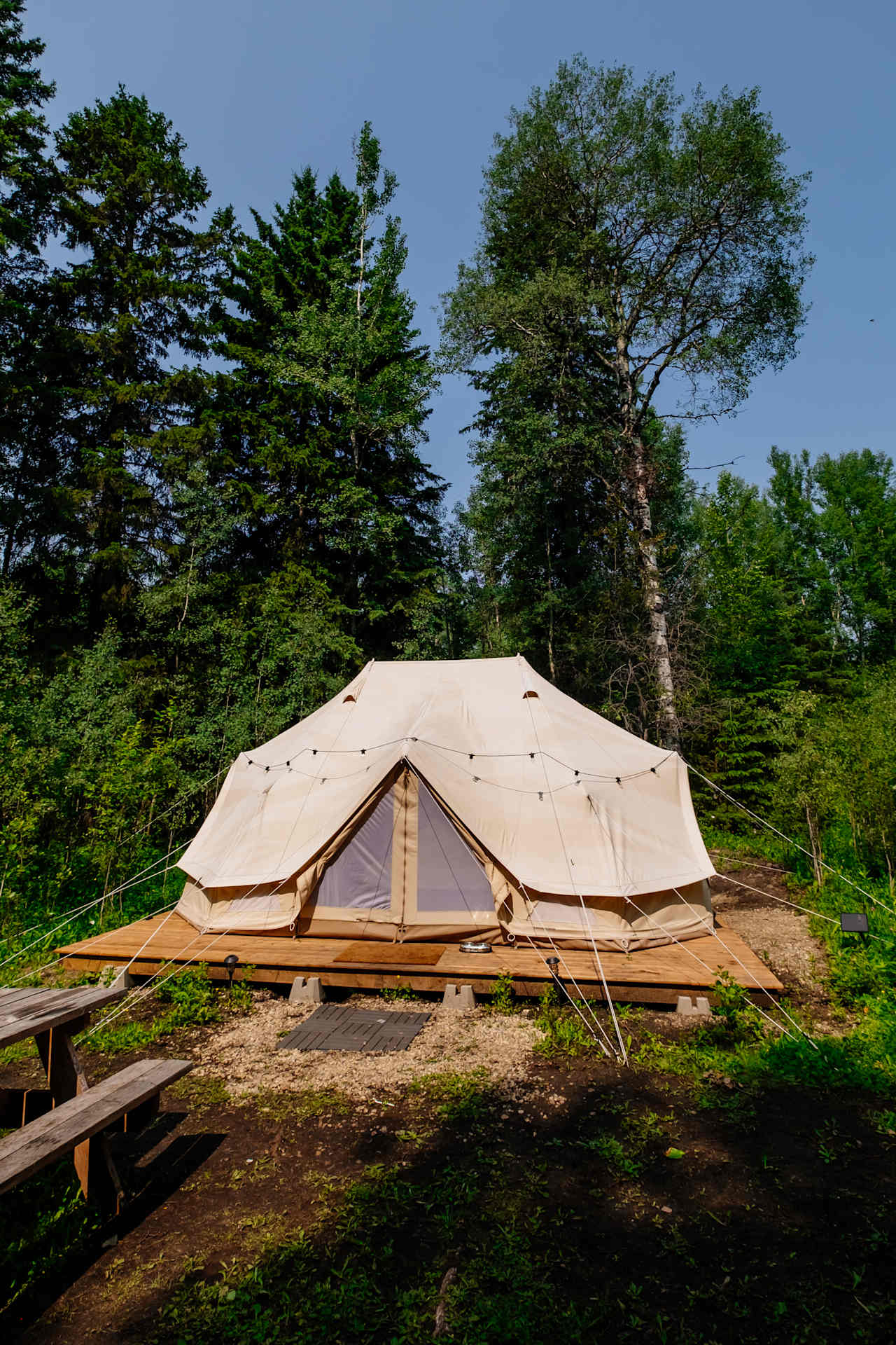 Glamping tent site.