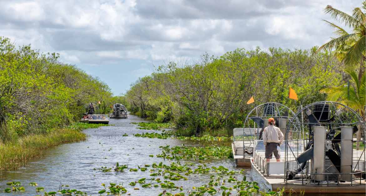 Everglades National Park, 28 miles away.