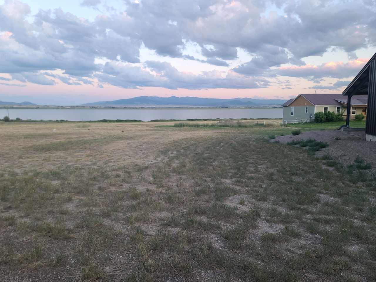 Big Black Barn on the Lake