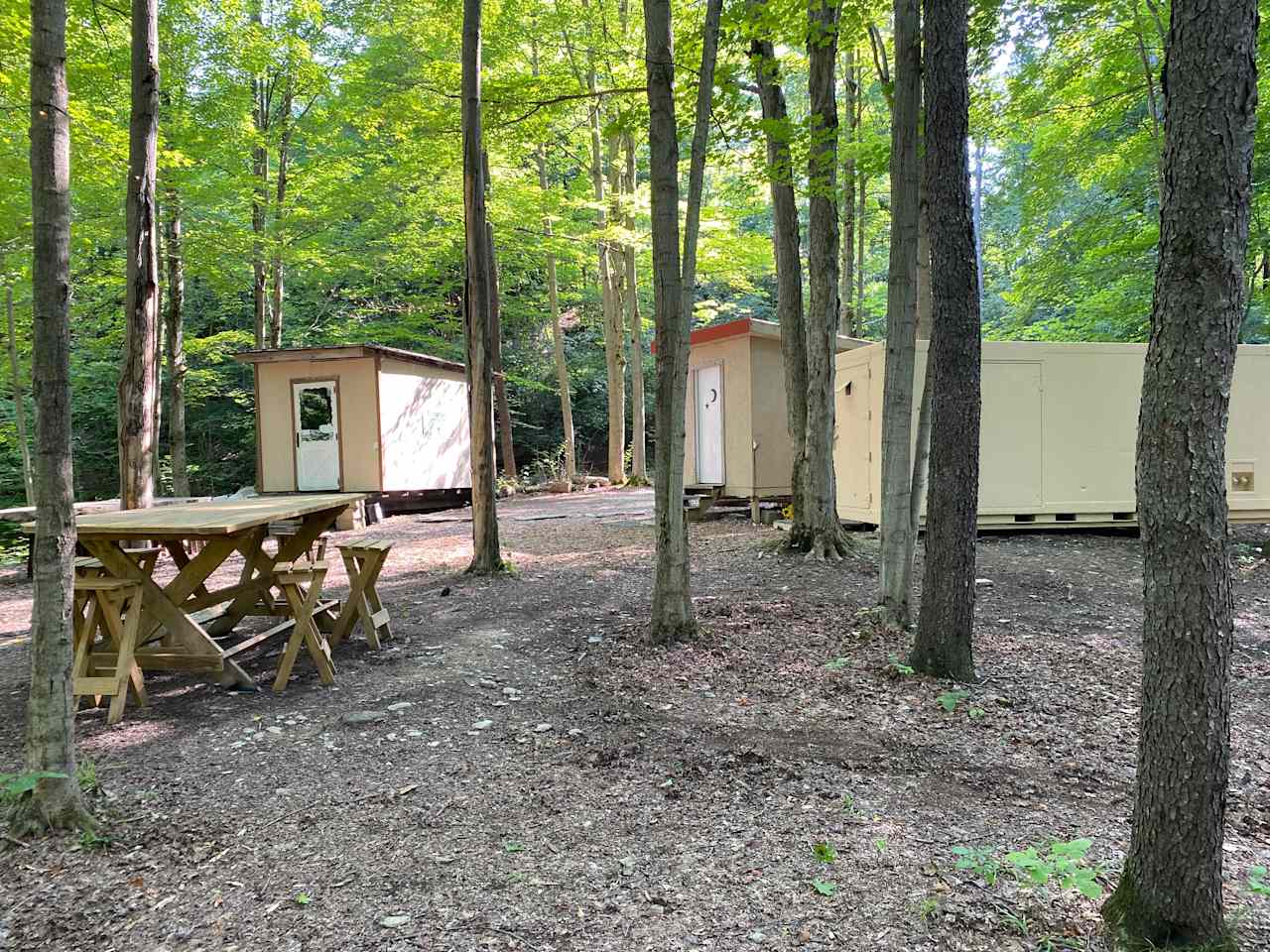 We have a storage building, restroom, and shelter on site 