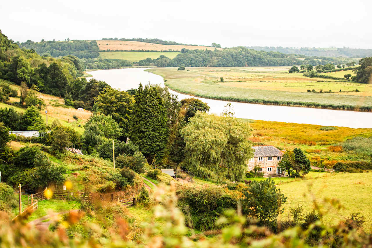 View from the top road leading down to the farm house