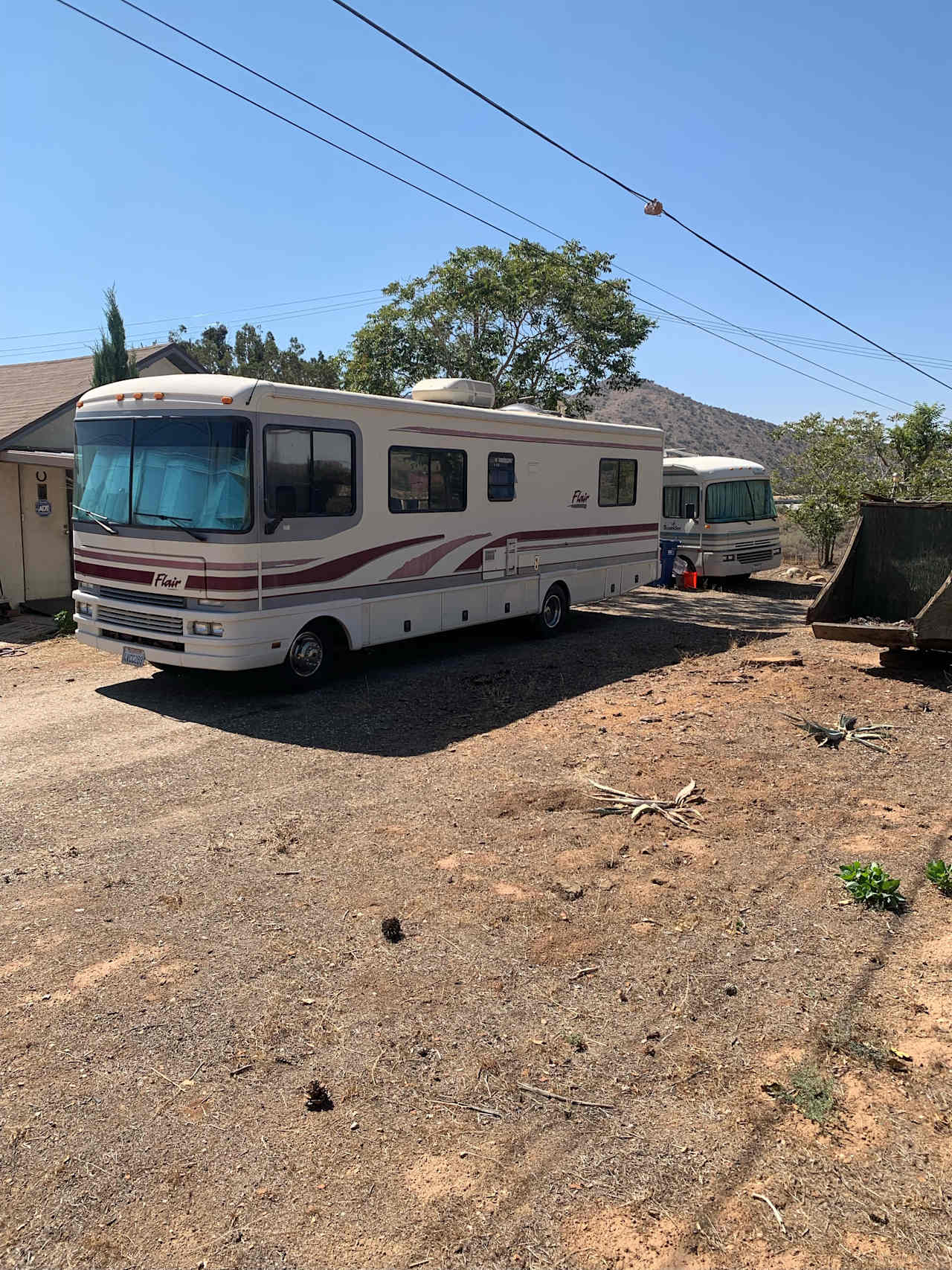 Park in our driveway in front of our house. There are also camp hosts who live on site nearby.