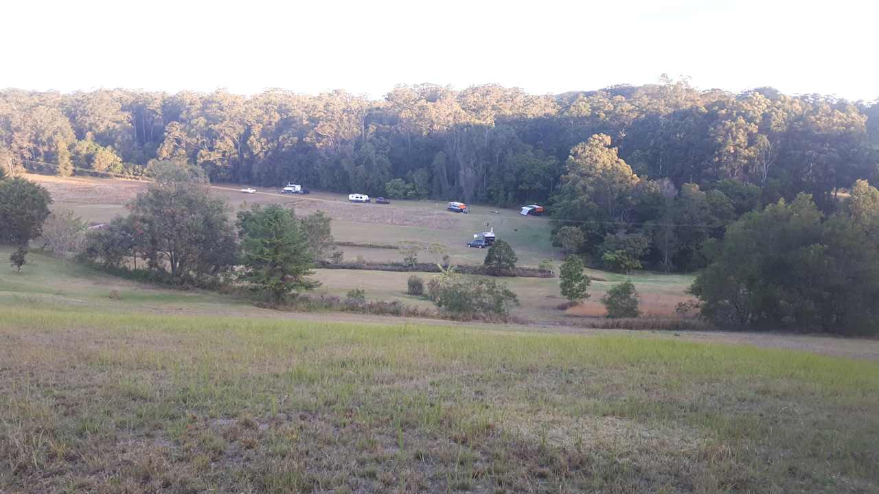 Hill view of sites.