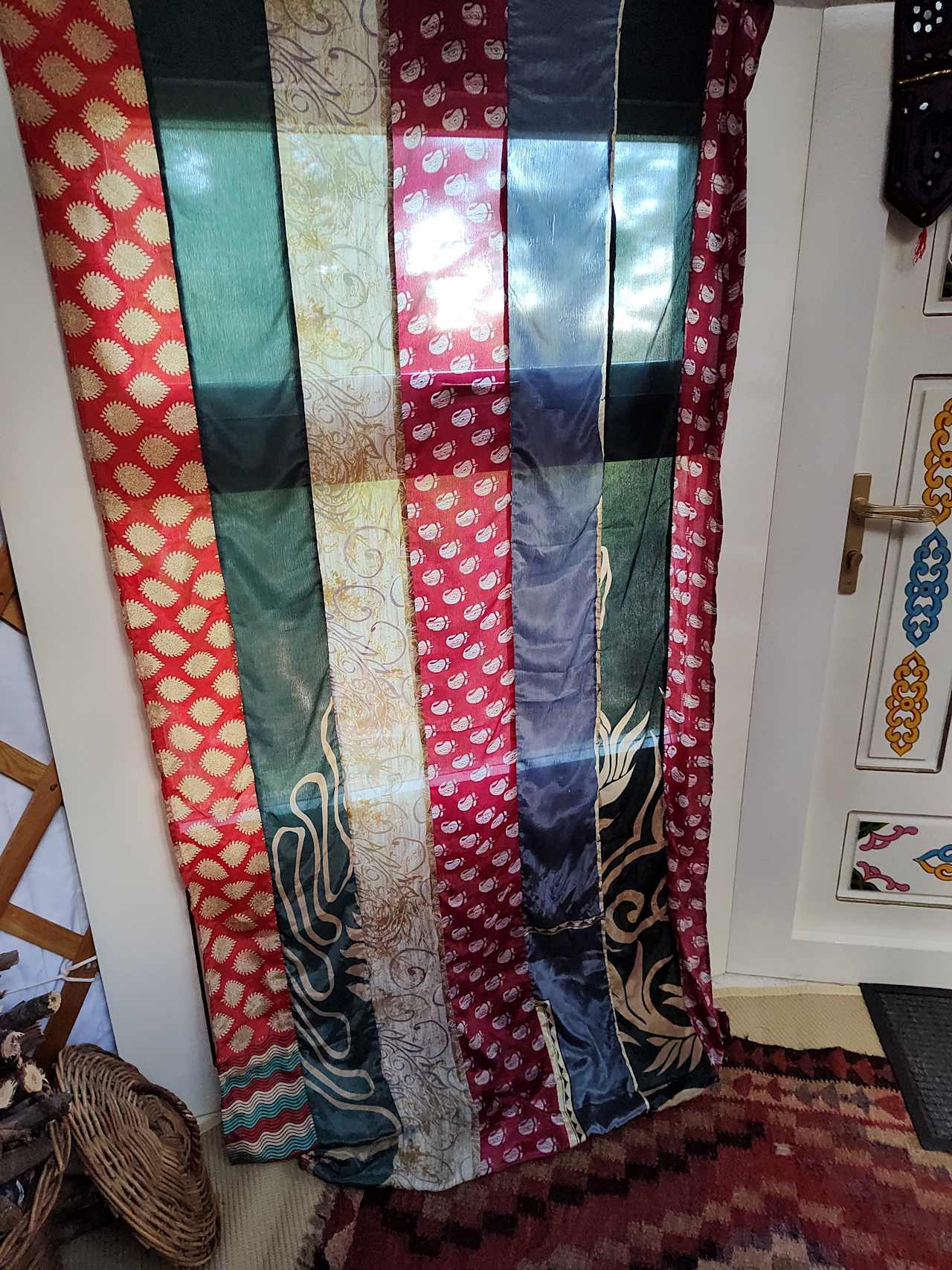 Silk sari curtains 