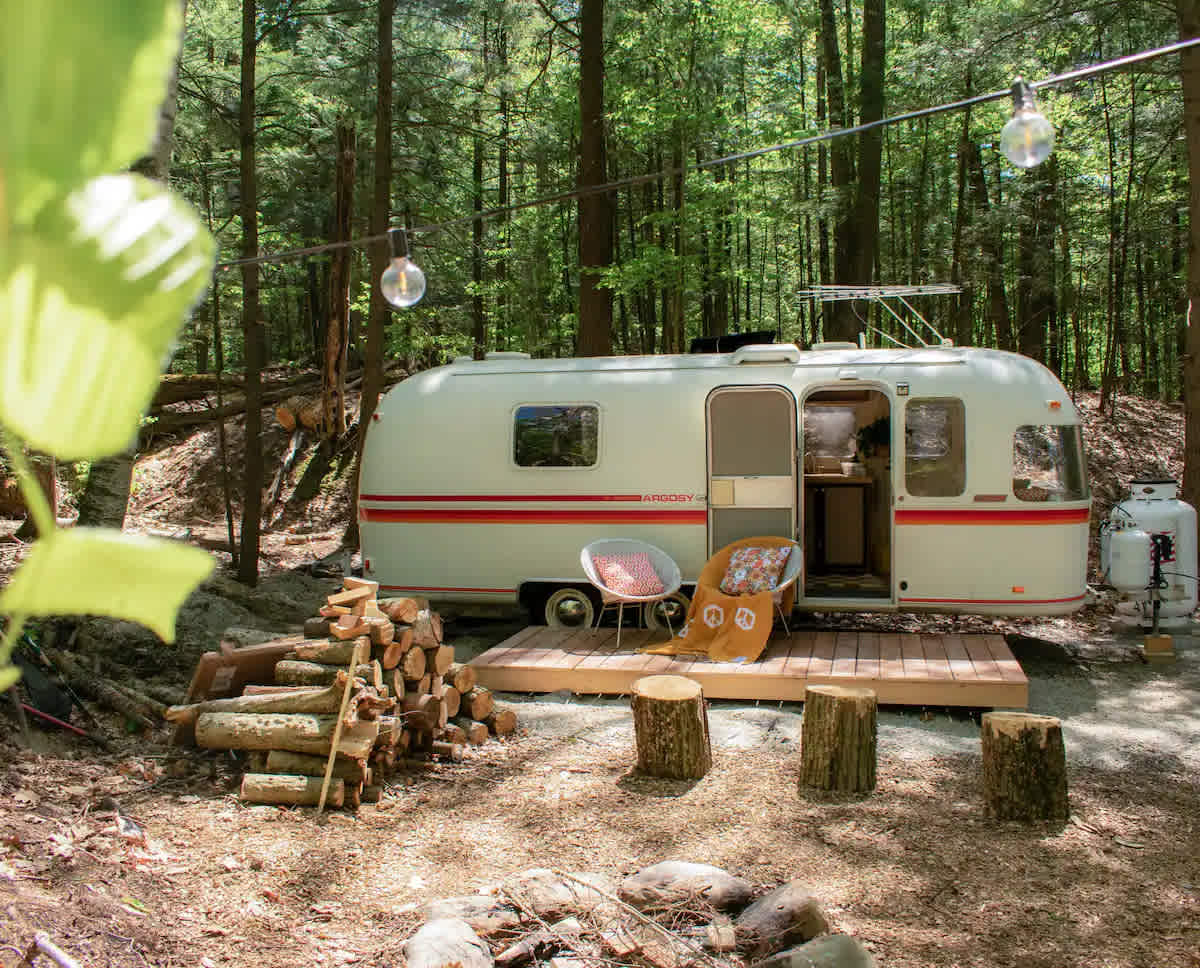 Off-grid Airstream on Private Camp