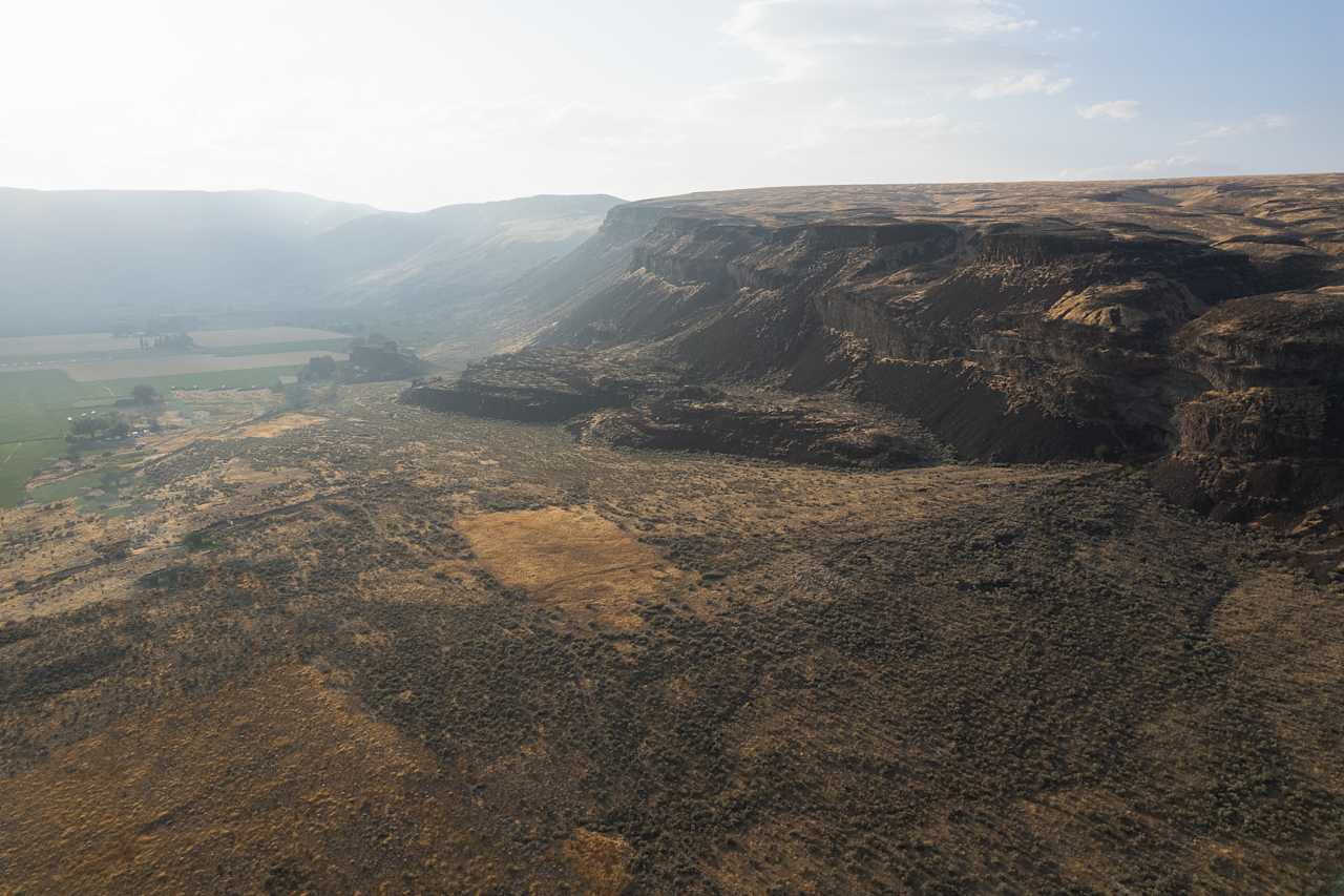 From above. Similar views can be achieved with a hike right along the top of the canyon ridge. 