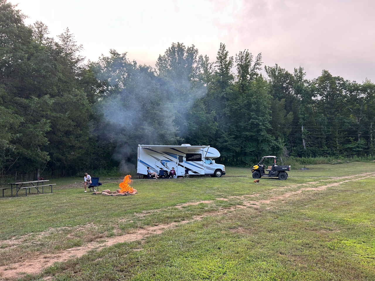 RV site view from the barn.