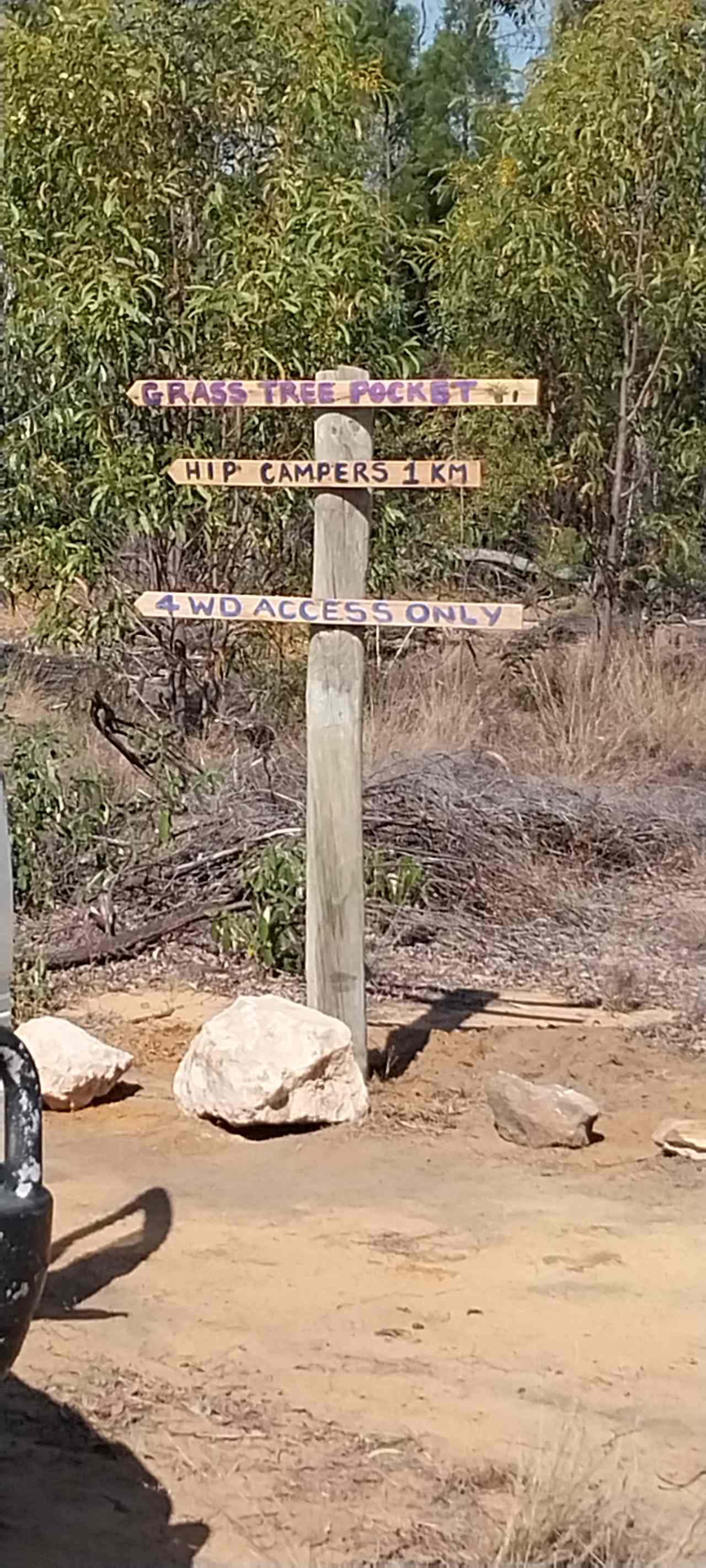 Follow the signs to Grass Tree Pocket