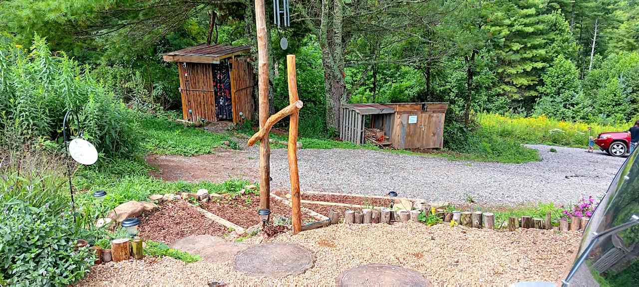 Outhouse, kindling for fires, trash can container