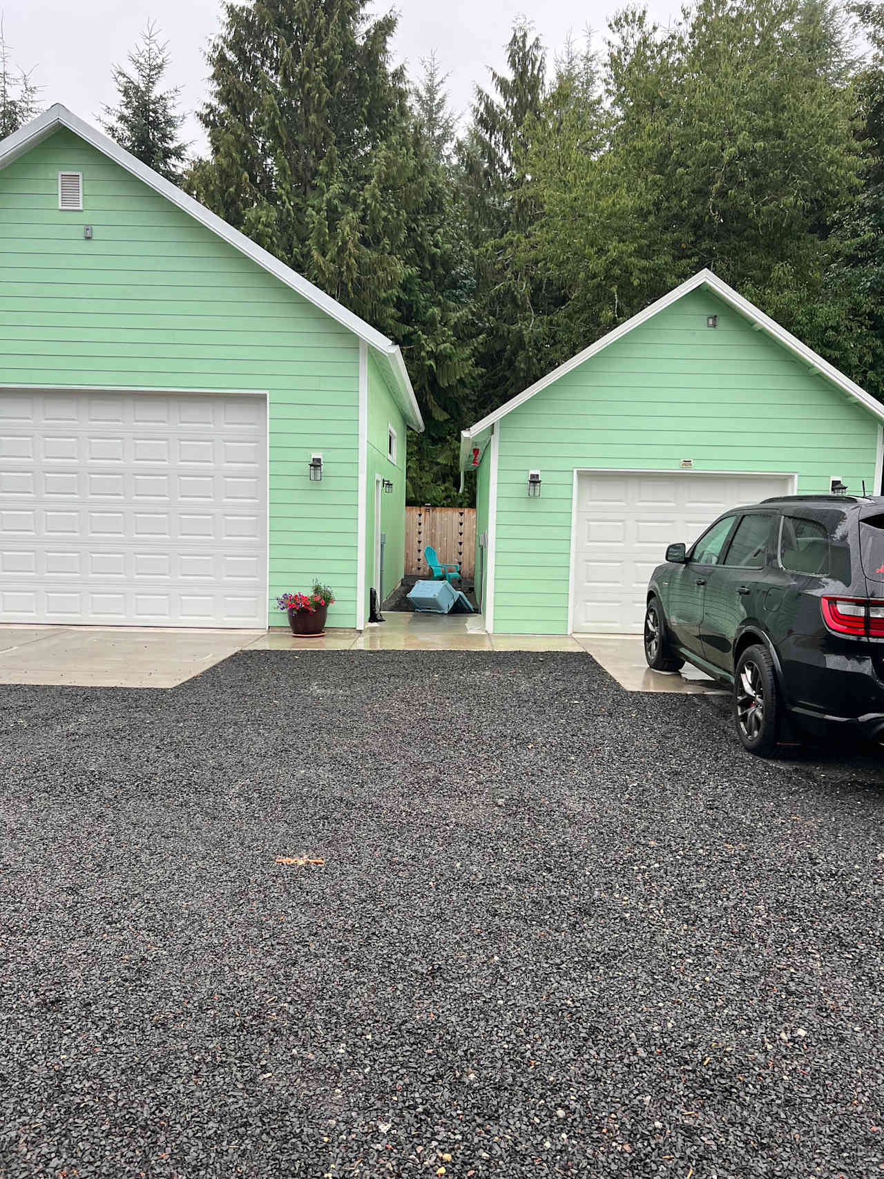 RV parking and 50amp
Hookup between the two buildings. 