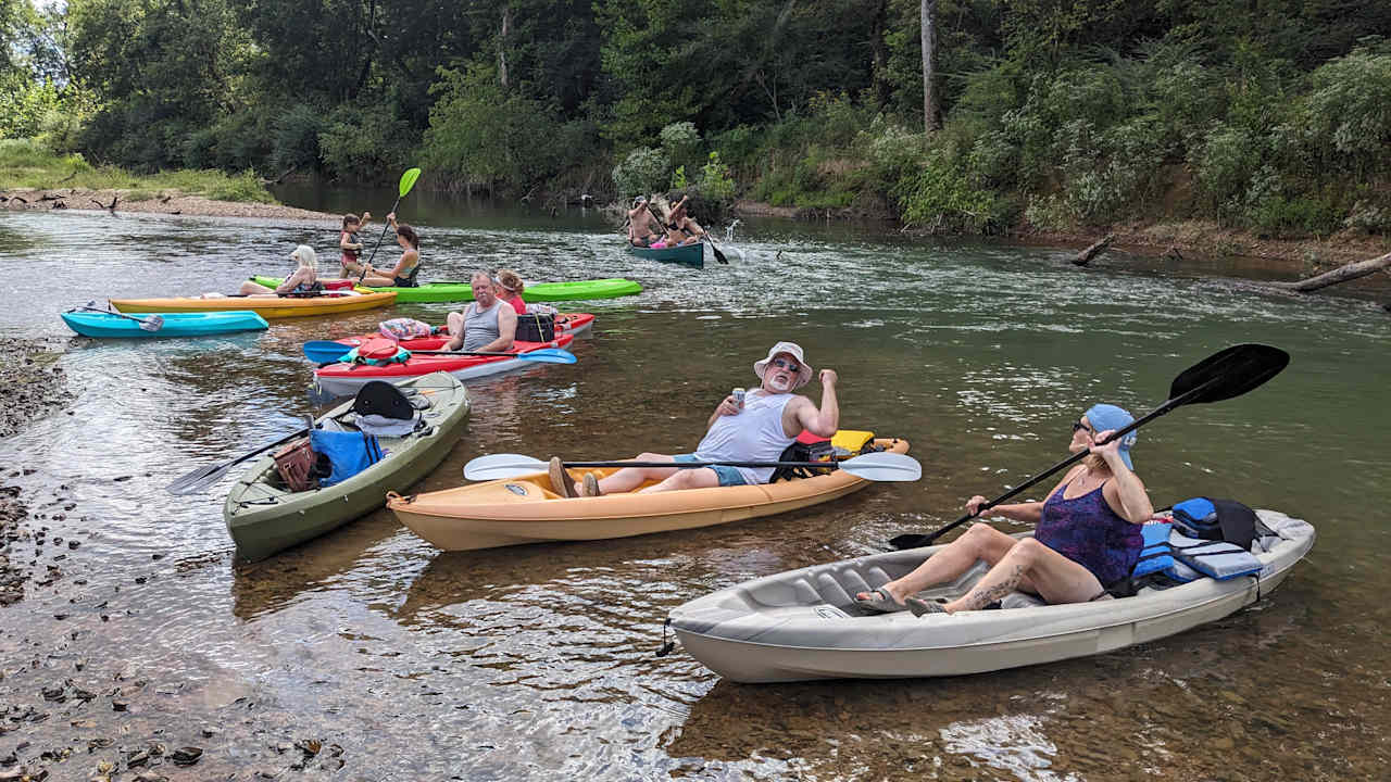 Kayaking on the Buffalo River is just 5 mins away!