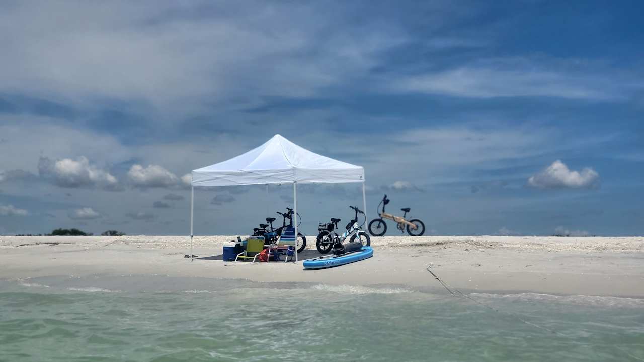 Picnic setup on Cayo Costa!