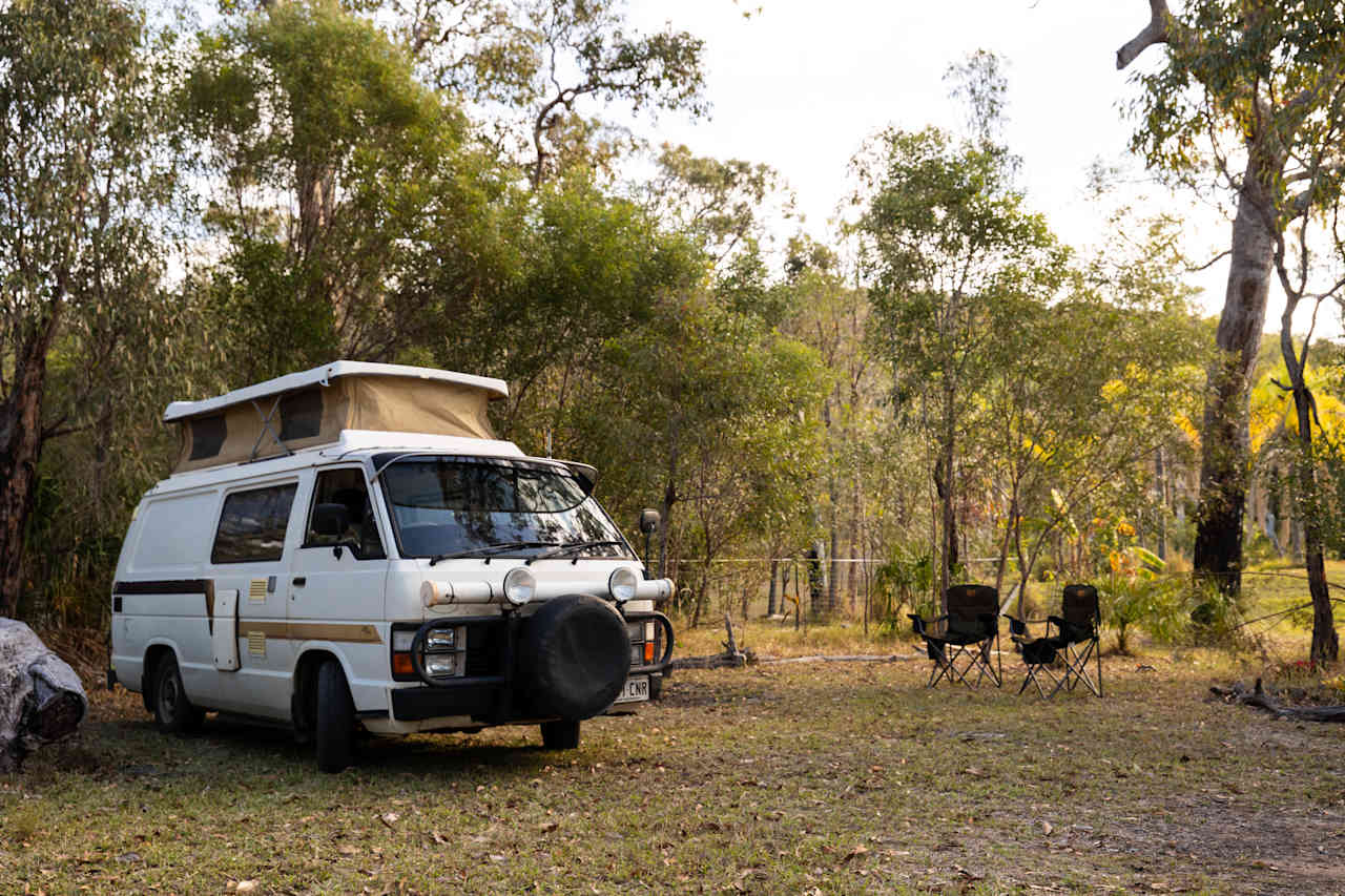 Grassy camping area