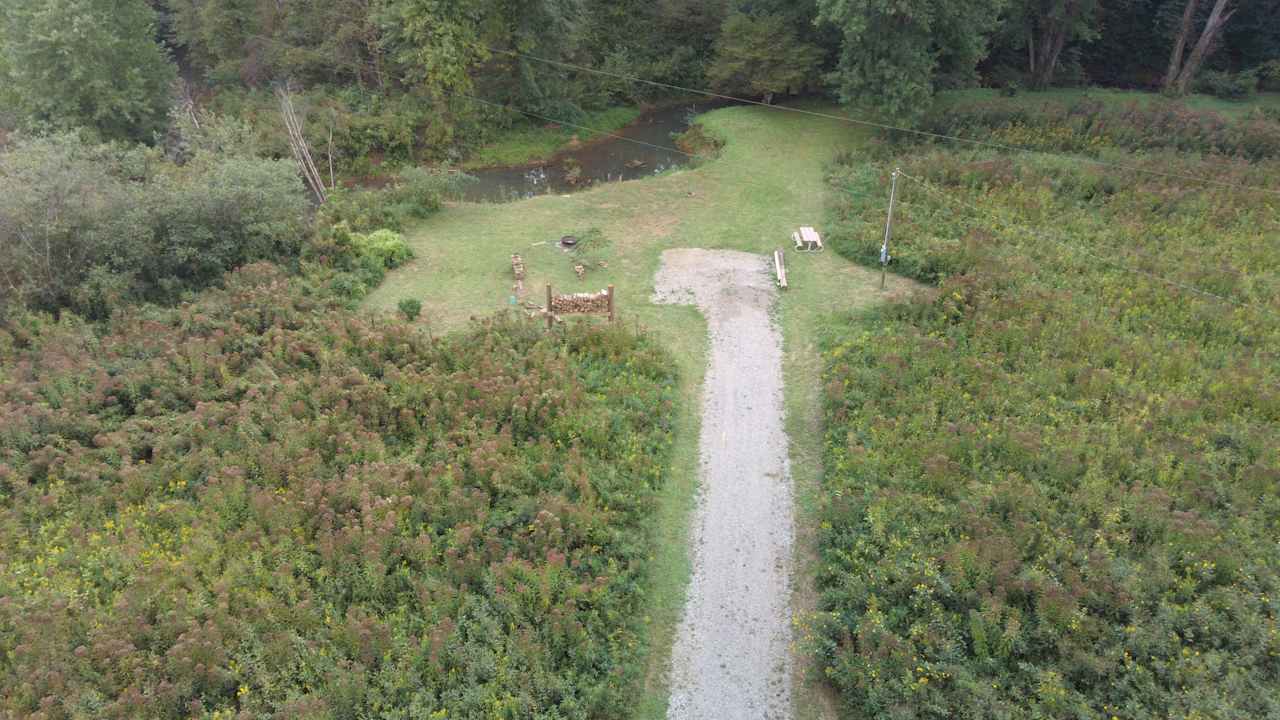 Aerial view of camp
