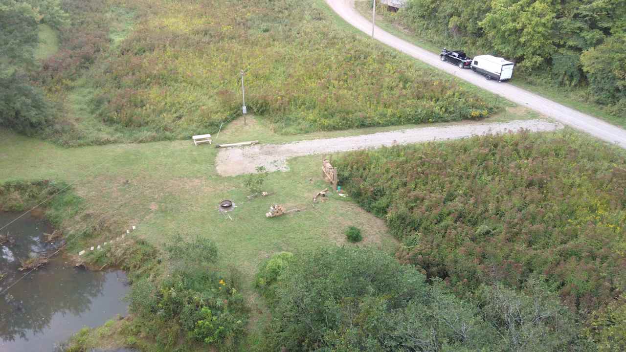 Aerial view of camp
