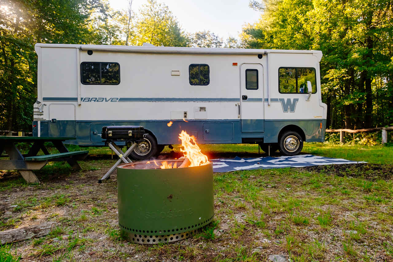 Large Solo Stove and plenty of firewood