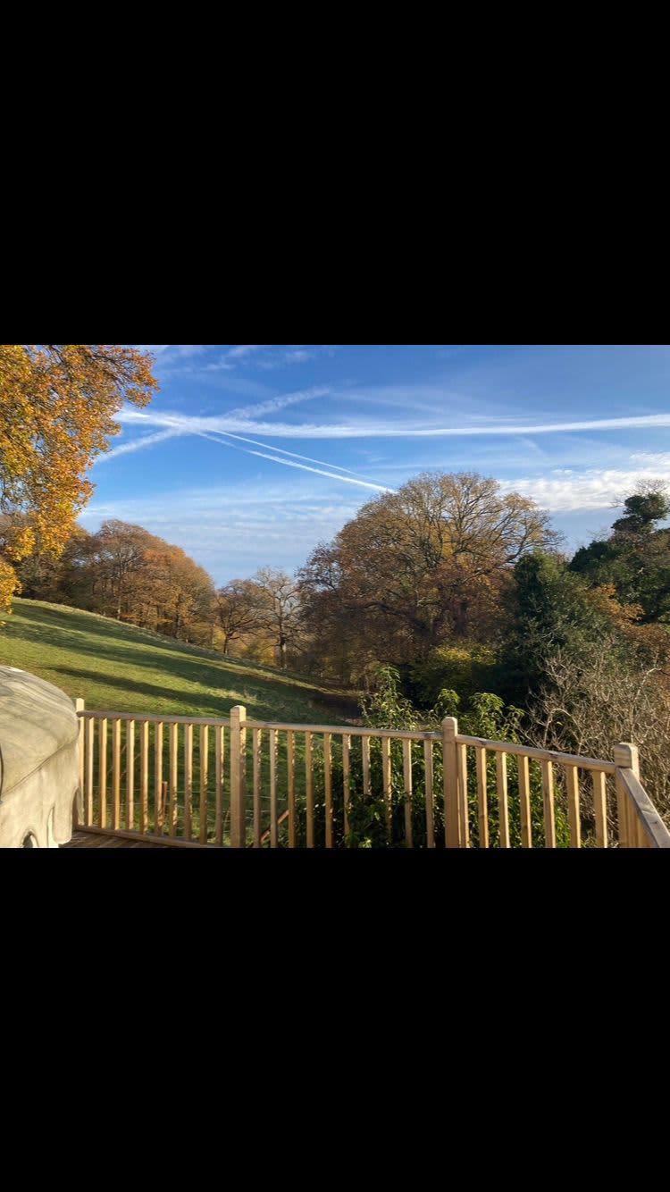 View from the balcony of the yurt


