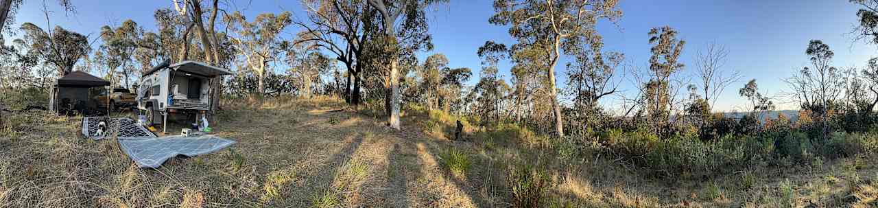 Panoramic shot of the site and view
