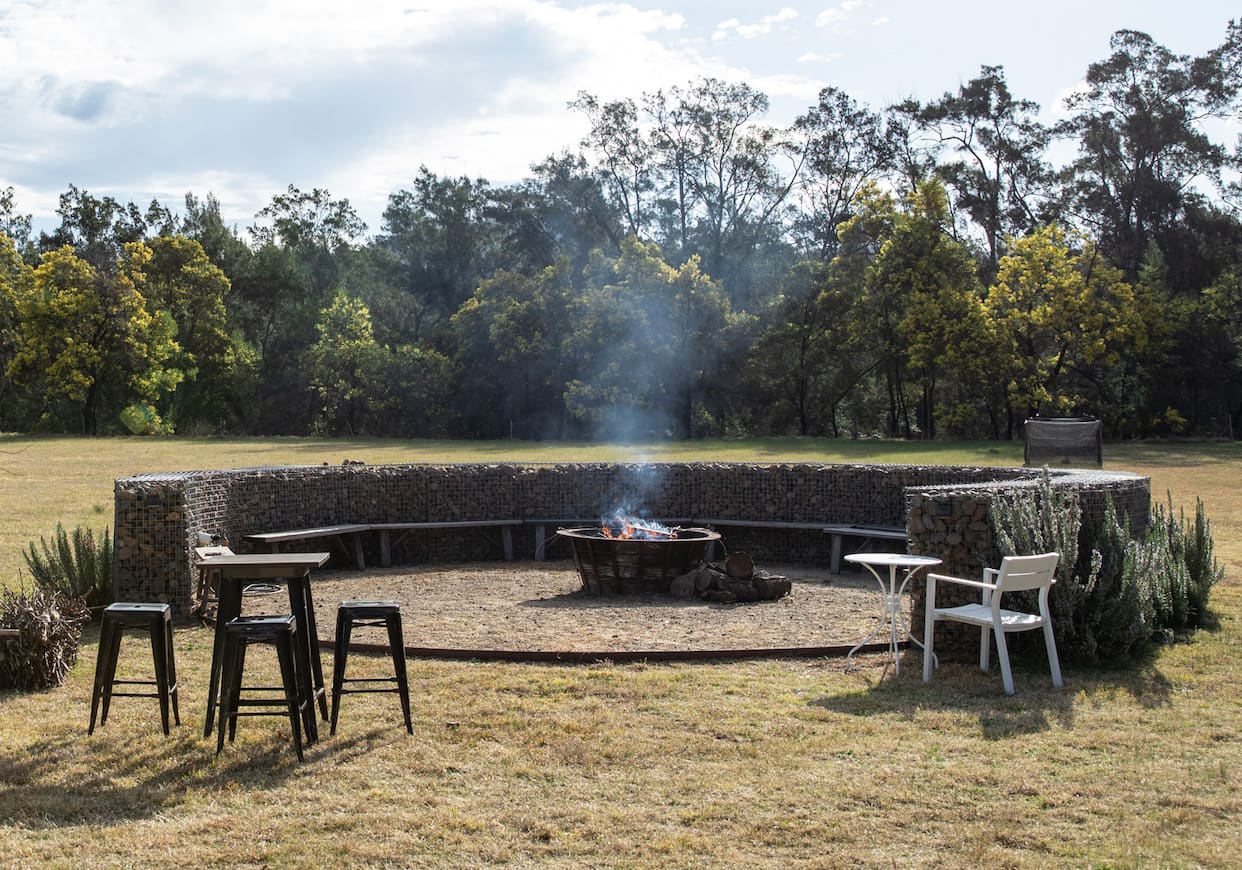 This is BIG RED a fire pit in the centre of the property that is available for communal use - fire permit permitting - talk to us if this is something you wish to do.