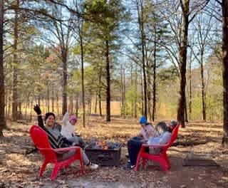 Each cabin with its own firepit