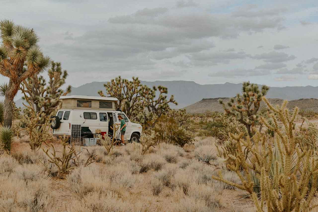 Our camper-van made it to the site with ease. 