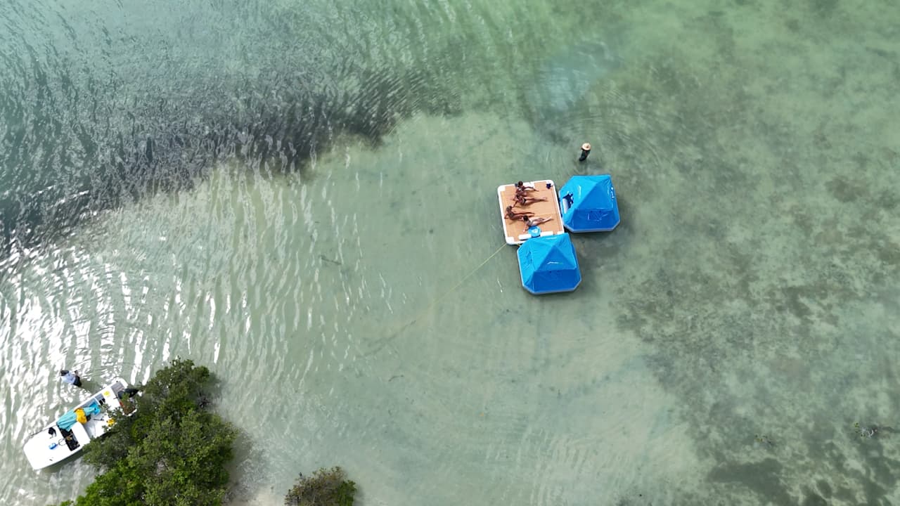 Floating Campground Private Island