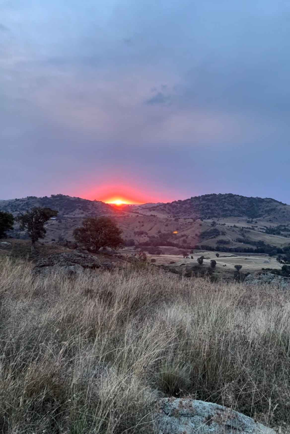 Hanging rock sunset