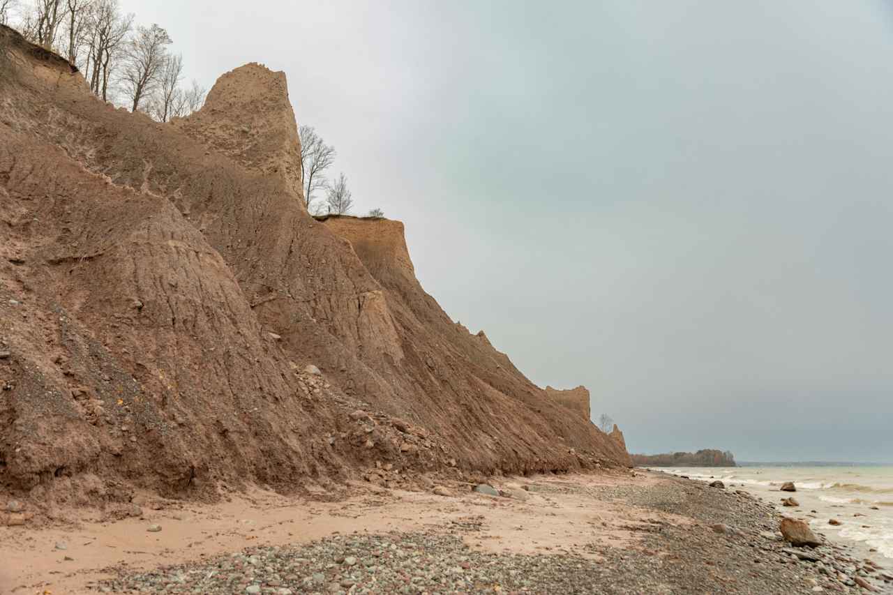 Chimney Bluffs state park on Lake Ontario