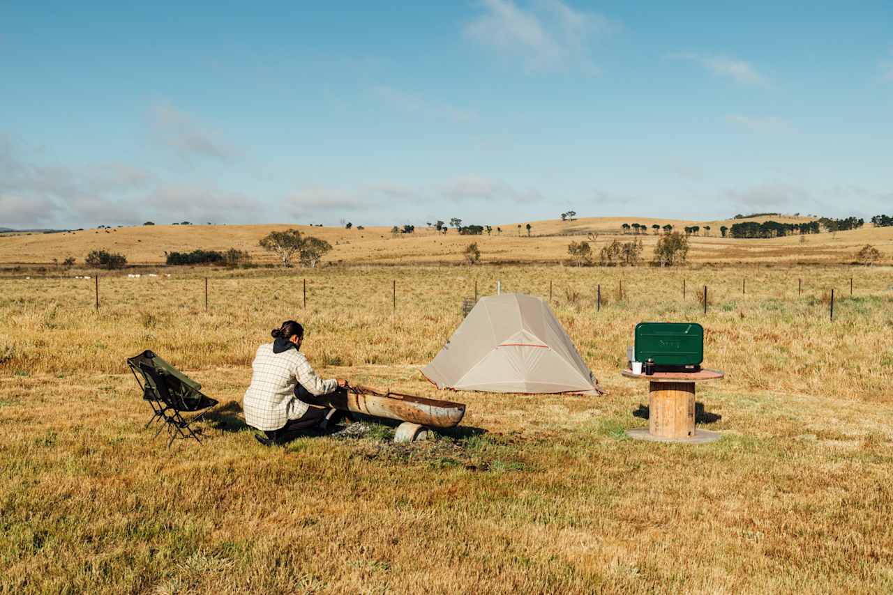 Our spacious campsite with beautiful views.